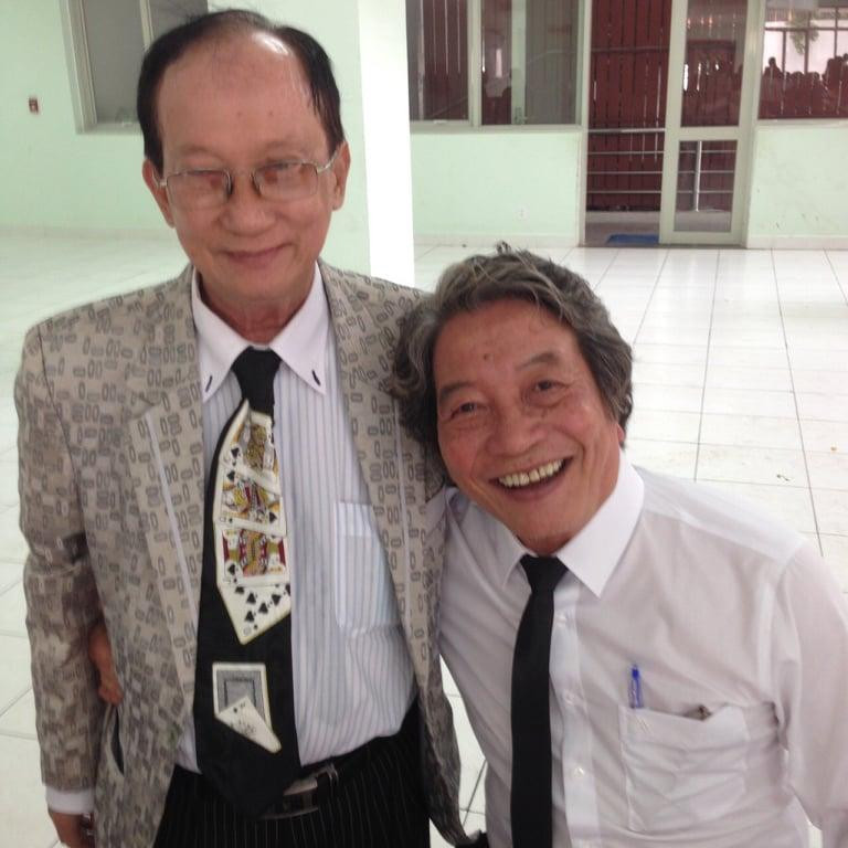 Nhạc sỹ Bảo Thu và cố nhạc sỹ Phó Đức Phương (Ảnh: NVCC)