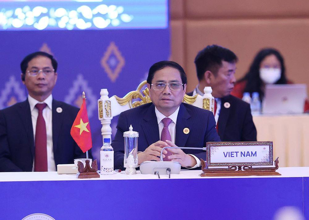 Thủ tướng Phạm Minh Chính tại Hội nghị Cấp cao ASEAN lần thứ 41. Ảnh Dương Giang