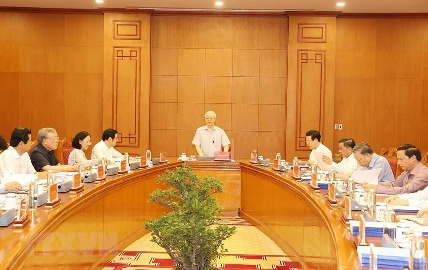 Tổng Bí thư chủ trì cuộc họp Thường trực Ban Chỉ đạo T.Ư về phòng, chống tham nhũng, tiêu cực. Ảnh: TTXVN Tổng Bí thư chủ trì cuộc họp Thường trực Ban Chỉ đạo T.Ư về phòng, chống tham nhũng, tiêu cực. Ảnh: TTXVN