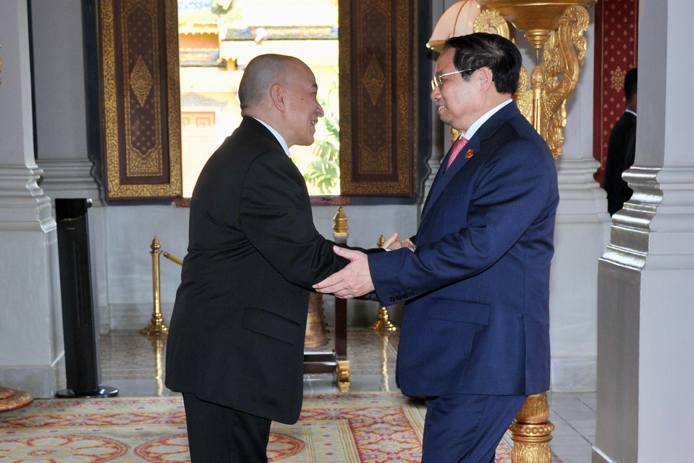 Quốc vương Campuchia và Thủ tướng Phạm Minh Chính