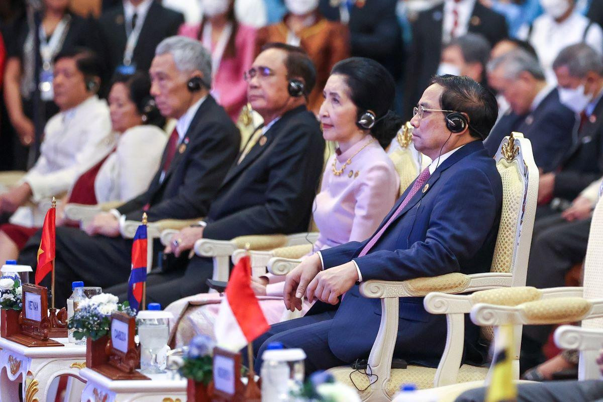 Thủ tướng Phạm Minh Chính và Lãnh đạo các nước ASEAN dự Hội nghị. Ảnh Nhật Bắc