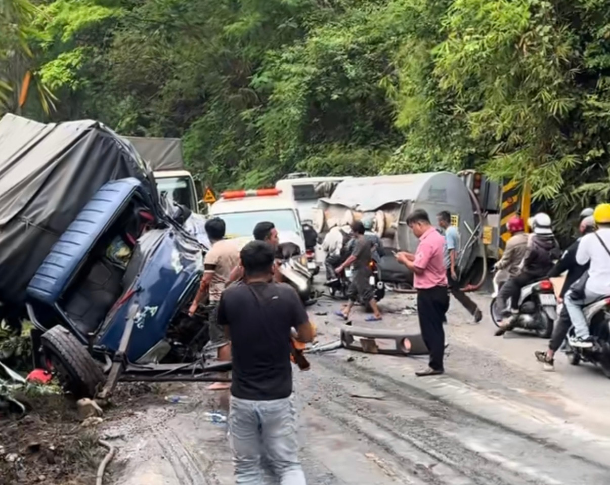 Hiện trường vụ tai nạn.