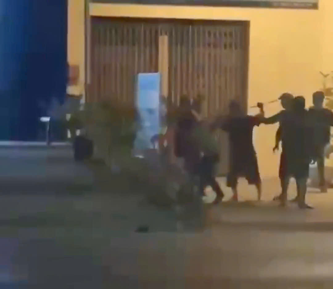 Hiện trường vụ "hỗn chiến' khiến một người tử vong.