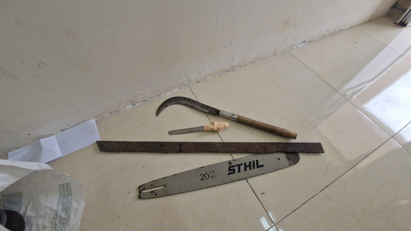 Hung khí đối tượng Hiếu thực hiện hành vi. Hung khí đối tượng Hiếu thực hiện hành vi.