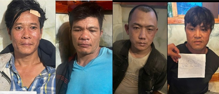 Nhóm đối tượng bị bắt giữ.