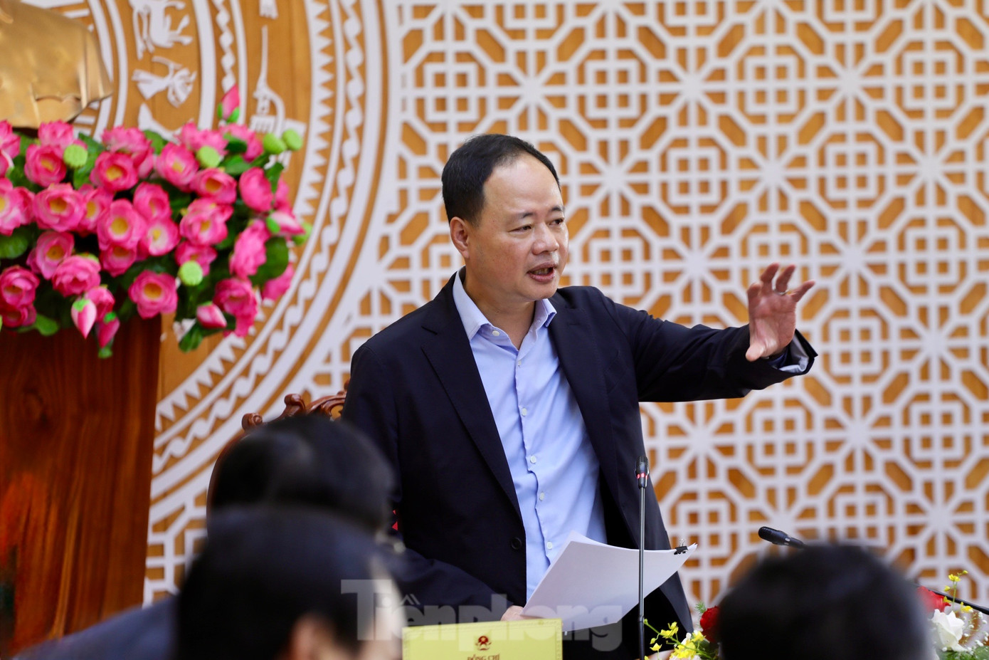 Chủ tịch UBND tỉnh Lâm Đồng Trần Hồng Thái tại một cuộc họp của tỉnh. Chủ tịch UBND tỉnh Lâm Đồng Trần Hồng Thái tại một cuộc họp của tỉnh.