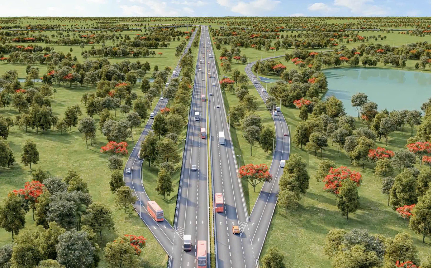 Tuyến đường được thiết kế theo tiêu chuẩn cao tốc loại A, với 4 làn xe, vận tốc khai thác 80-100km/h, tổng mức đầu tư gần 18.000 tỷ đồng theo hình thức đối tác công - tư (PPP).