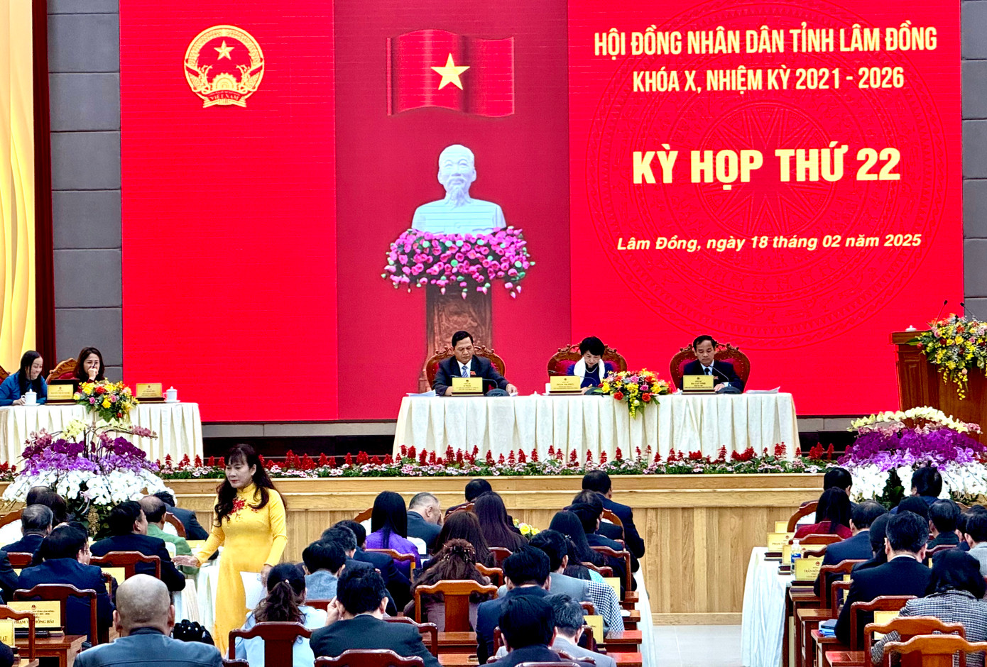 Toàn cảnh kỳ họp HĐND tỉnh Lâm Đồng lần thứ 22.