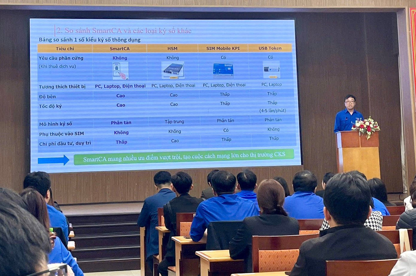 Các đoàn viên được giới thiệu, hướng dẫn sử dụng chữ ký số từ xa VNPT Smart CA.