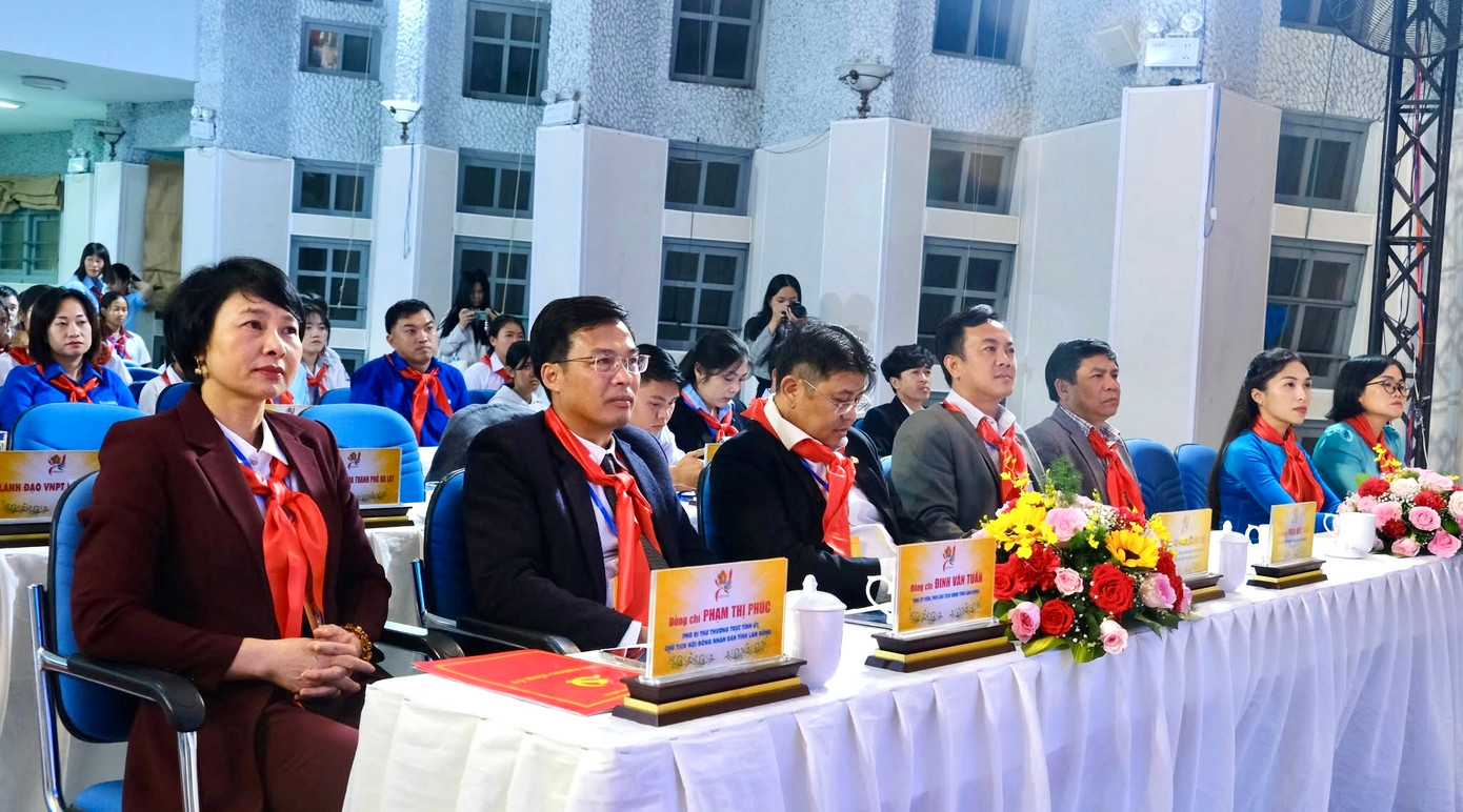 Đại biểu tham dự Đại hội Cháu ngoan Bác Hồ tỉnh Lâm Đồng.