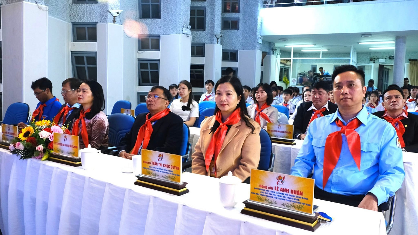 Đại biểu tham dự Đại hội Cháu ngoan Bác Hồ tỉnh Lâm Đồng.