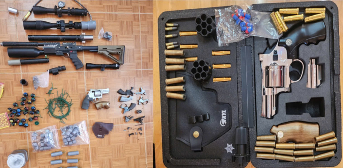 Tang vật tại phòng trọ của ông H. bị công an thu giữ