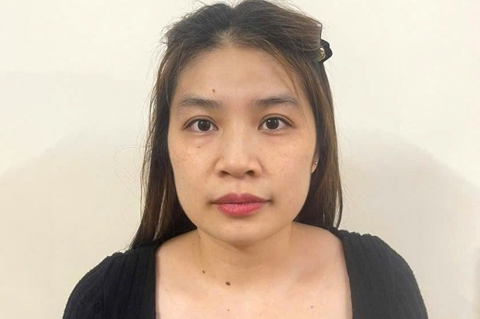 Bị can Nguyễn Nhật Thảo Xuân Vy tại cơ quan công an. Bị can Nguyễn Nhật Thảo Xuân Vy tại cơ quan công an.