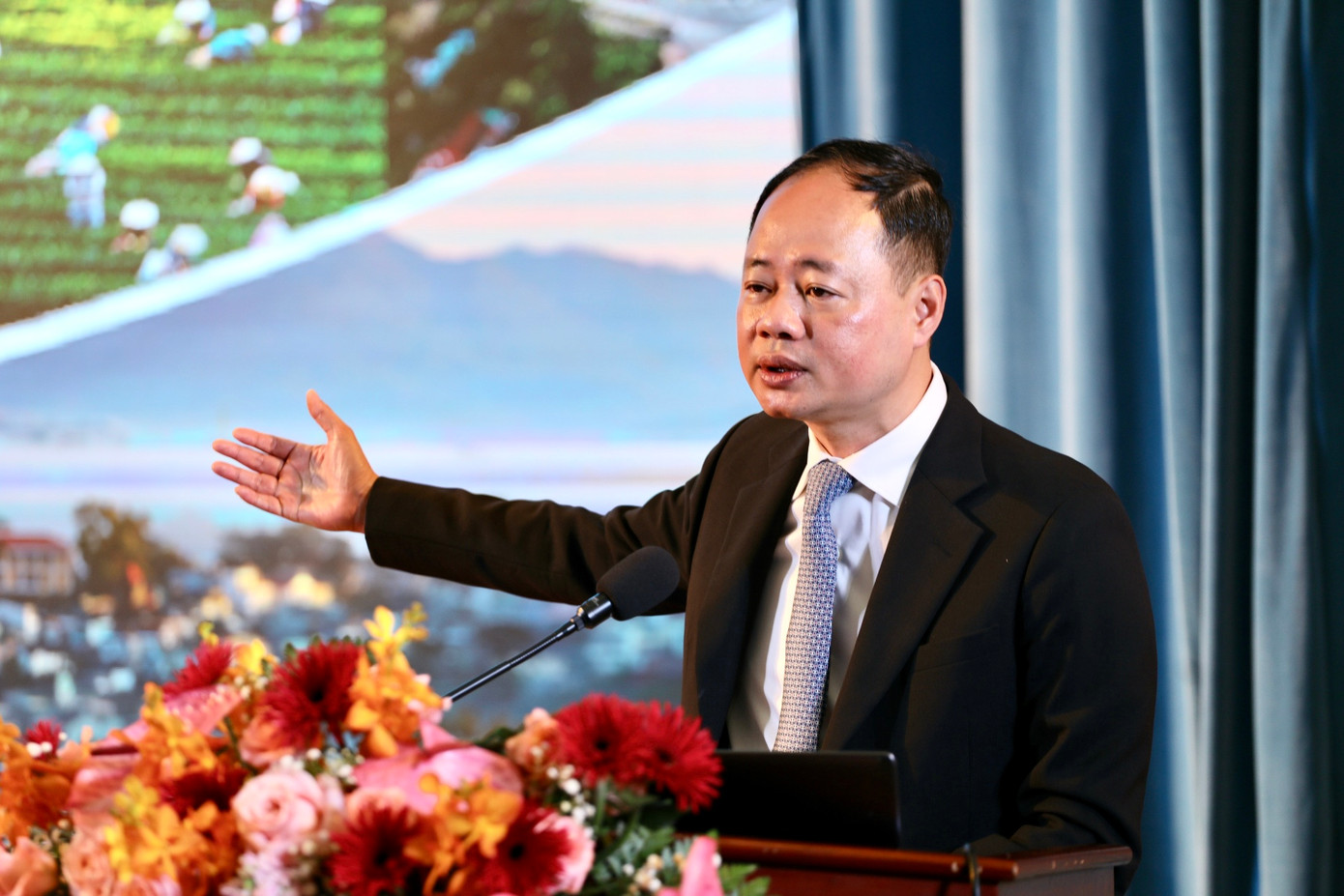 Ông Trần Hồng Thái - Chủ tịch UBND tỉnh Lâm Đồng phát biểu.