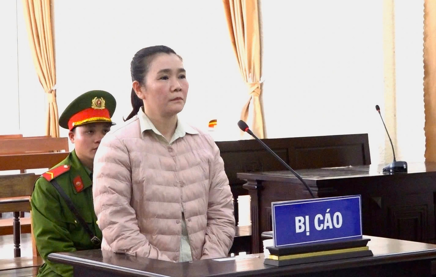 Bị cáo Trần Thanh Tuyết tại phiên tòa sơ thẩm.