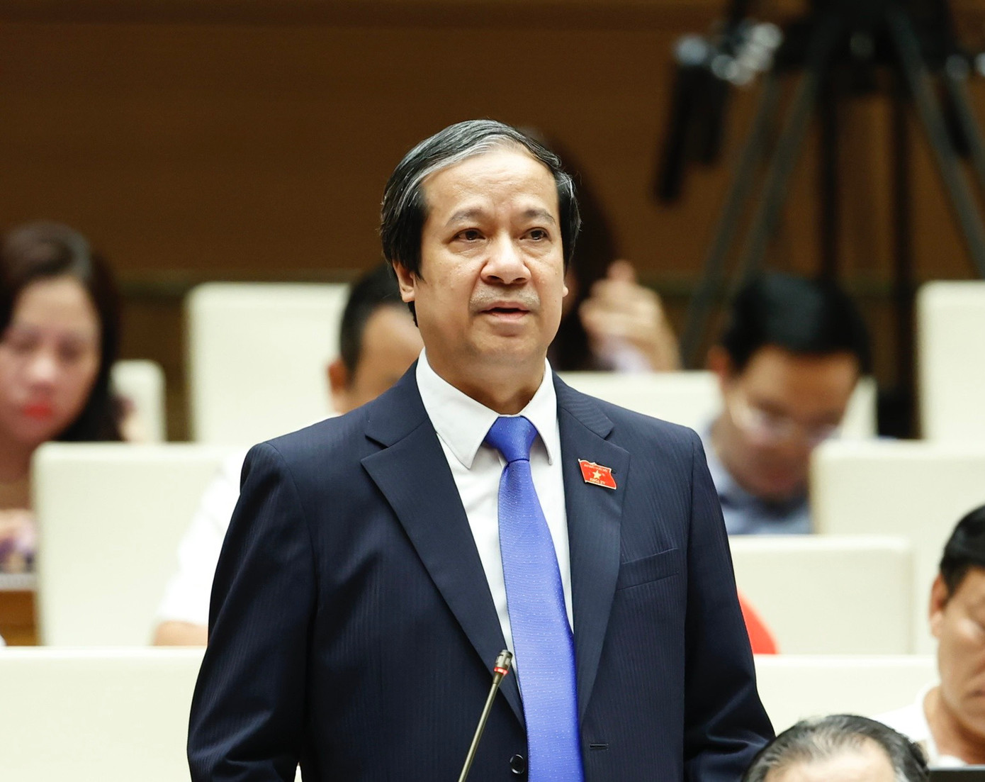 Bộ trưởng Bộ Giáo dục và Đào tạo Nguyễn Kim Sơn. Ảnh Như Ý Bộ trưởng Bộ Giáo dục và Đào tạo Nguyễn Kim Sơn. Ảnh Như Ý