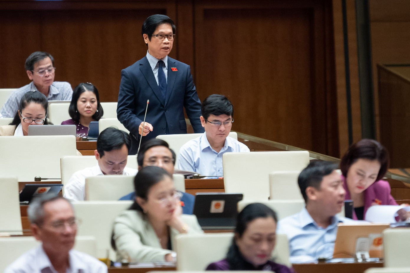Đại biểu Vũ Tiến Lộc (Hà Nội). Ảnh Như Ý Đại biểu Vũ Tiến Lộc (Hà Nội). Ảnh Như Ý