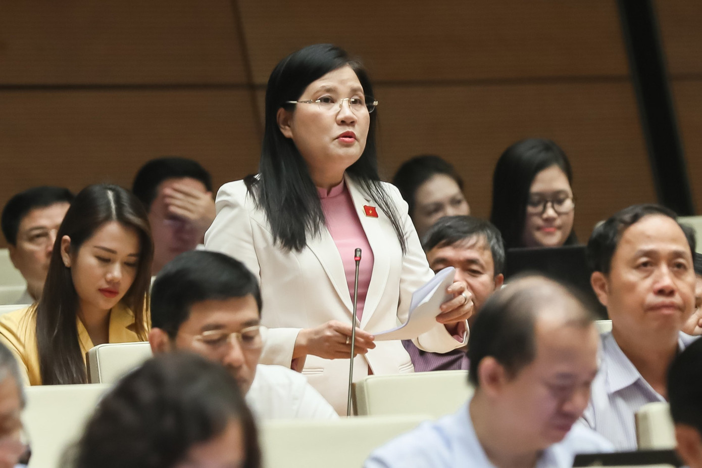 Đại biểu Đinh Thị Phương Lan (Quảng Ngãi). Ảnh Như Ý