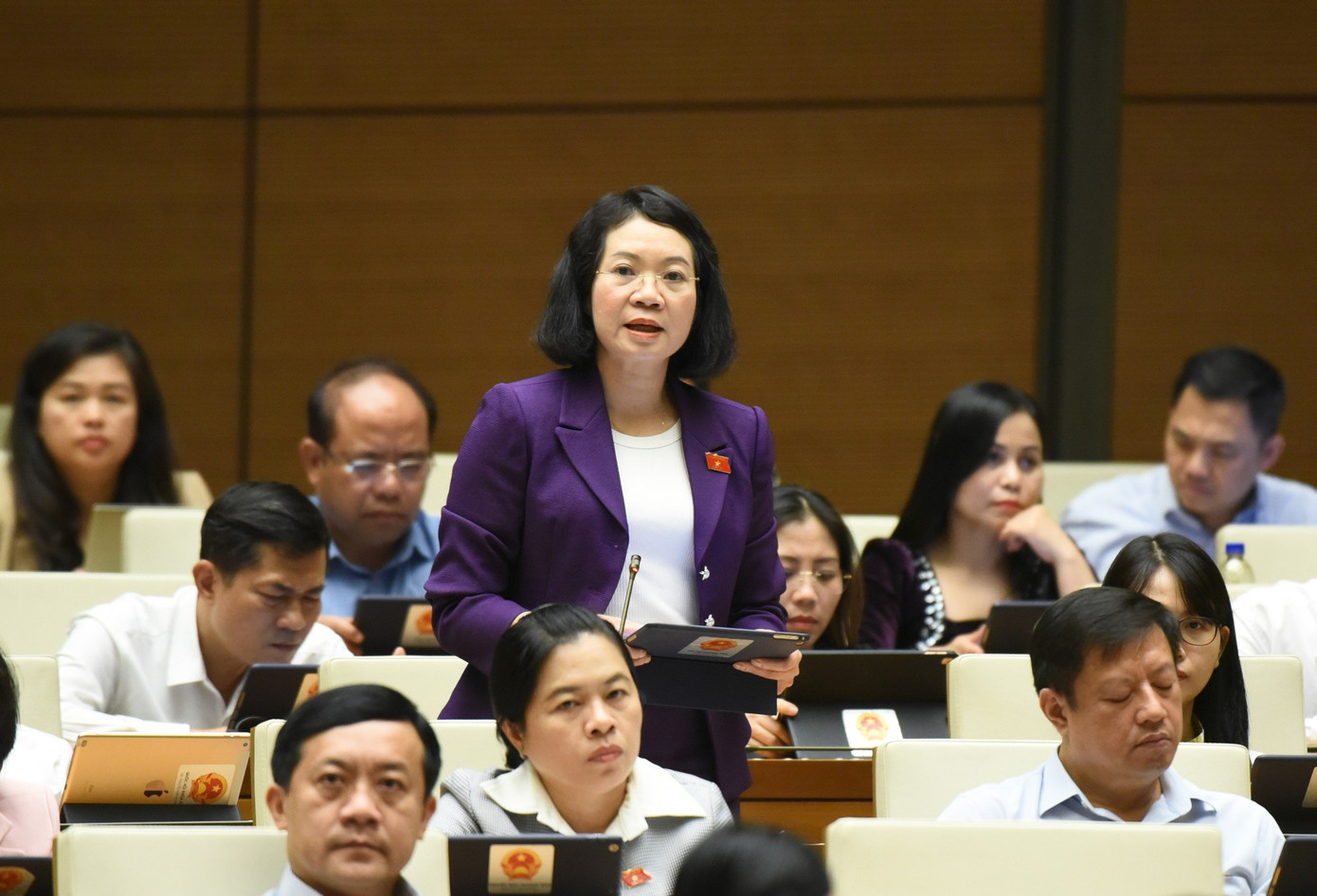 Phó Chủ nhiệm Ủy ban Tư pháp Mai Thị Phương Hoa (đoàn Nam Định). Ảnh: Như Ý