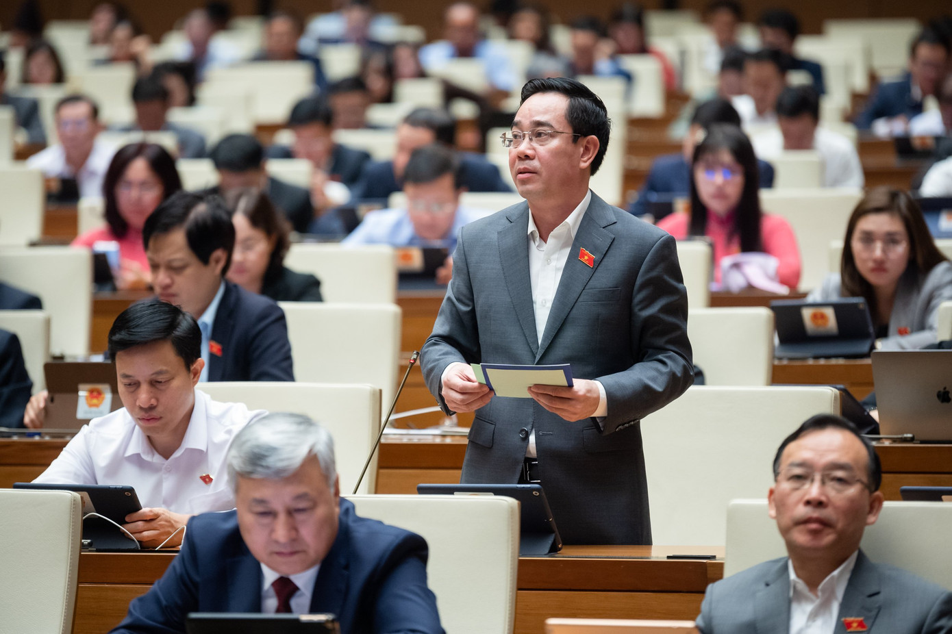 Đại biểu Nguyễn Văn Huy (Thái Bình). Ảnh Như Ý Đại biểu Nguyễn Văn Huy (Thái Bình). Ảnh Như Ý