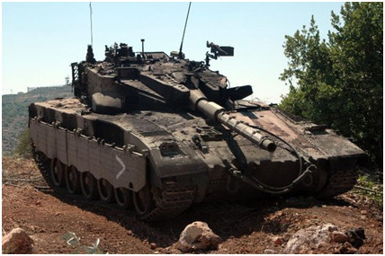 Xe Merkava bị bắn cháy. Xe Merkava bị bắn cháy