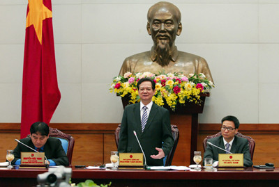 Thủ tướng Nguyễn Tấn Dũng nhấn mạnh công tác tuyên truyền để thanh niên nhận rõ trách nhiệm đối với đất nước. Ảnh: VGP/Nhật Bắc. Thủ tướng Nguyễn Tấn Dũng nhấn mạnh công tác tuyên truyền để thanh niên nhận rõ trách nhiệm đối với đất nước. Ảnh: VGP/Nhật Bắc