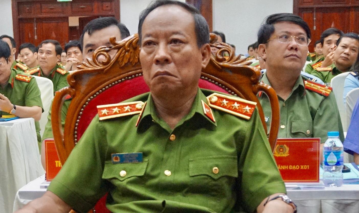 Thượng tướng Lê Quý Vương, Thứ trưởng Bộ Công an đến dự và chỉ đạo tại hội nghị.