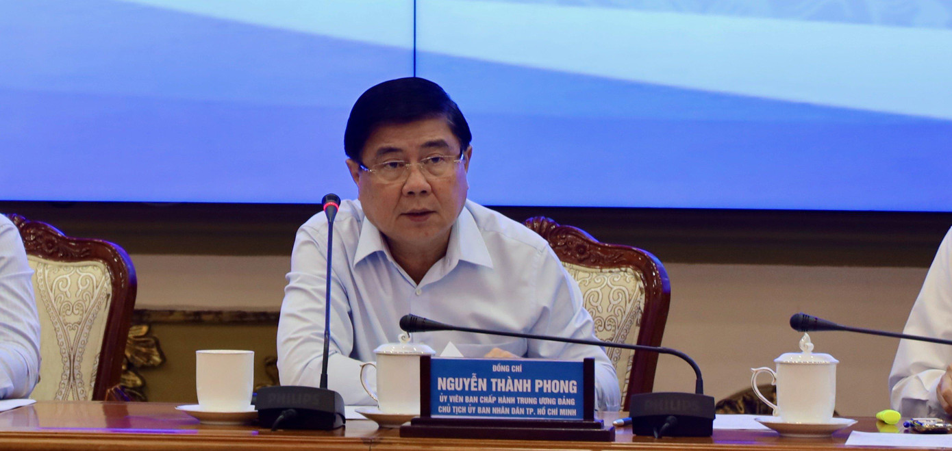Chủ tịch UBND TPHCM Nguyễn Thành Phong. Ảnh TTBC Chủ tịch UBND TPHCM Nguyễn Thành Phong. Ảnh TTBC