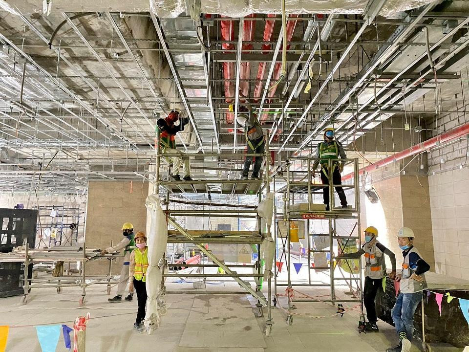 Hiện tại các công nhân đang khẩn trương công việc. Ảnh BQL Đường sắt Hiện tại các công nhân đang khẩn trương công việc. Ảnh BQL Đường sắt