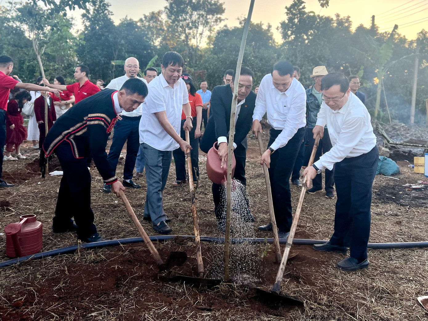 Các đại biểu tham gia trồng cây Các đại biểu tham gia trồng cây