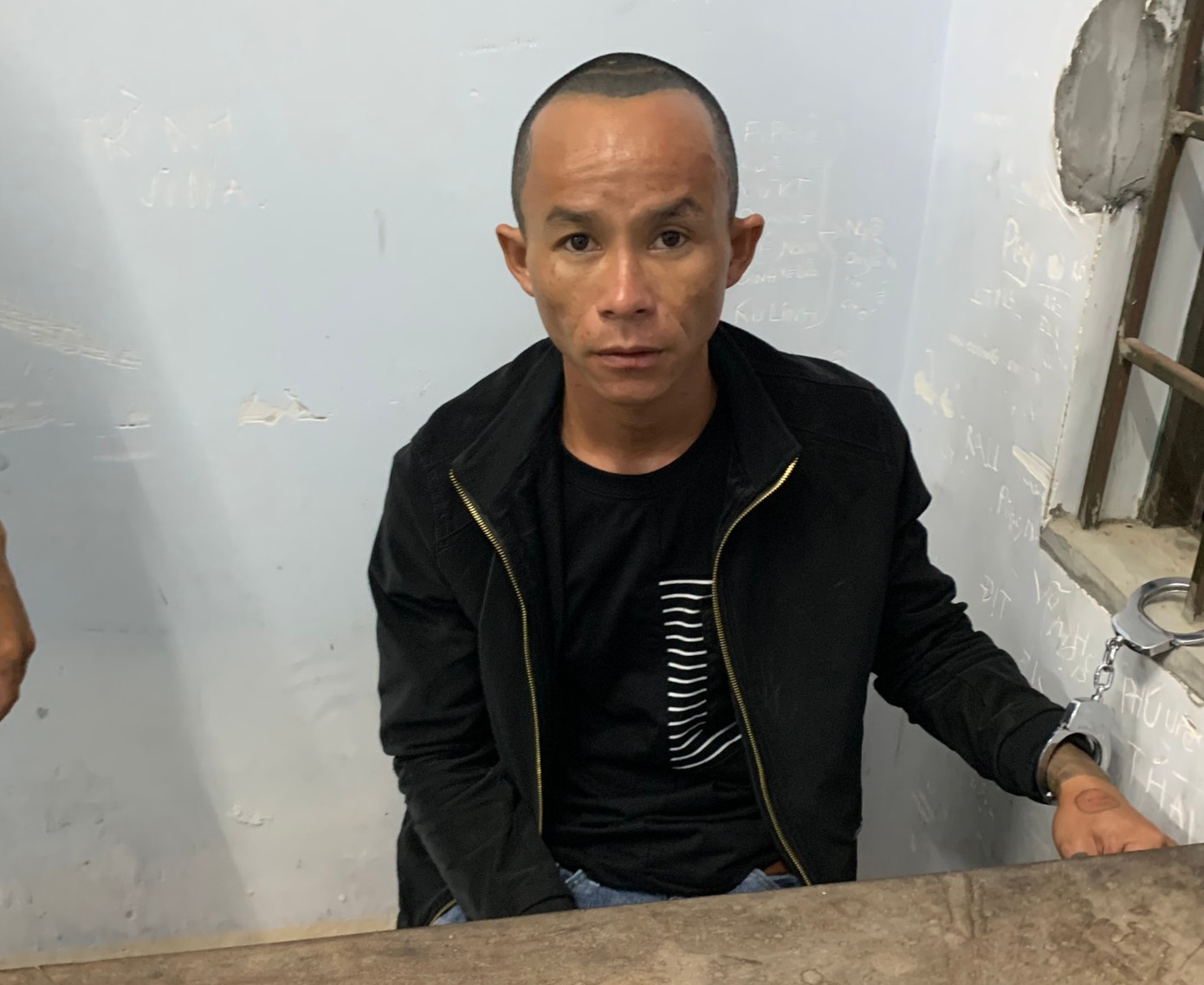 Đối tượng Cương tại cơ quan điều tra