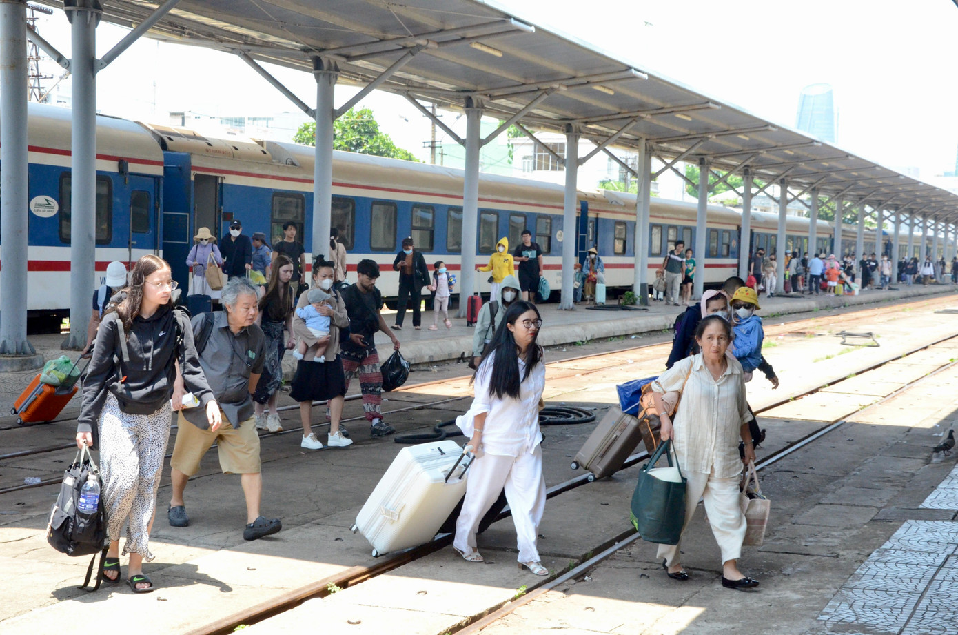 Quang cảnh tại Ga Đà Nẵng vào lúc 12h30 ngày 3/5.