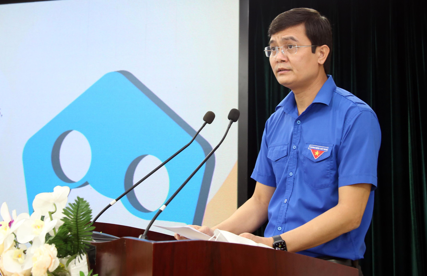 Anh Bùi Quang Huy phát biểu tại chương trình.