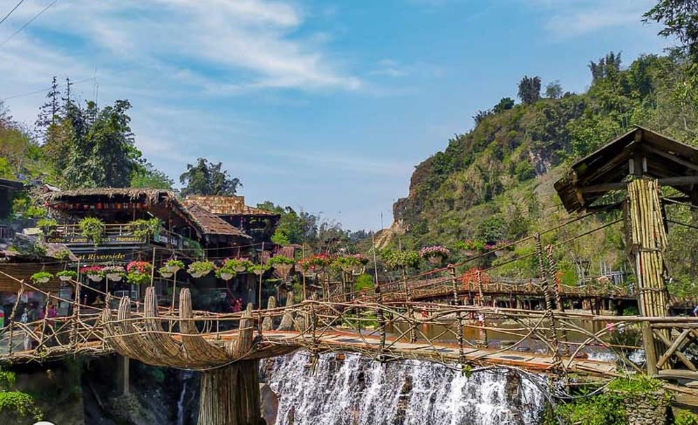 Khu du lịch Cát Cát trước khi xảy ra lũ ống.