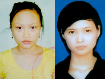 “Mẹ mìn” Lục Thị Kim bị truy nã toàn quốc (ảnh phải) và 