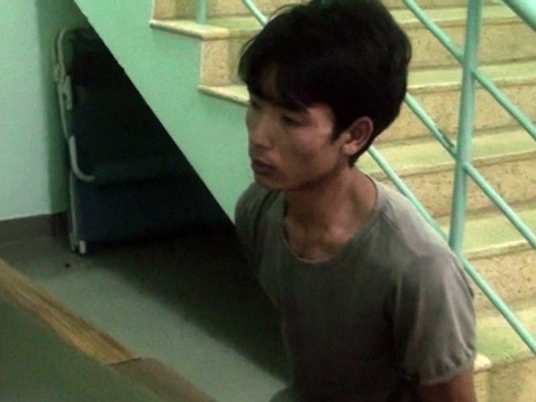 Linh tại cơ quan điều tra. Ảnh: C.A