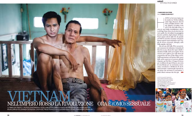 Một bức ảnh của Elan trên một trang báo nước ngoài