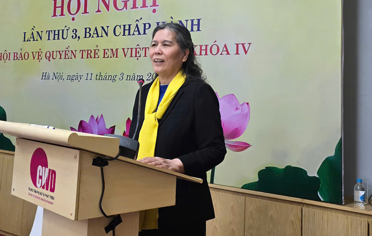 Bà Nguyễn Thị Thanh Hòa - Chủ tịch Hội Bảo vệ quyền Trẻ em Việt Nam