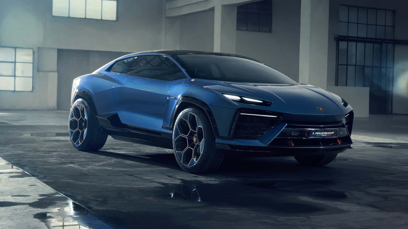 Mẫu siêu xe điện concept Lamborghini Lanzador 2023.