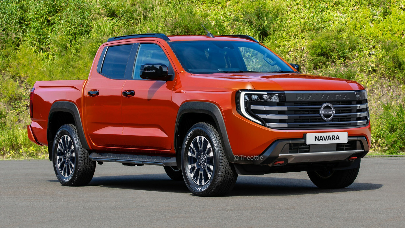 Bản phác thảo dự đoán thiết kế của mẫu Nisan Navara thế hệ mới. Ảnh: Drive