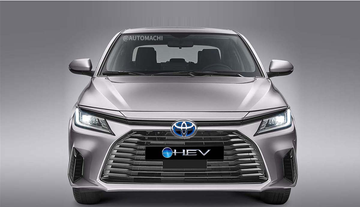 Toyota Vios sẽ được bổ sung biến thể sử dụng động cơ hybrid. Ảnh: Automachi