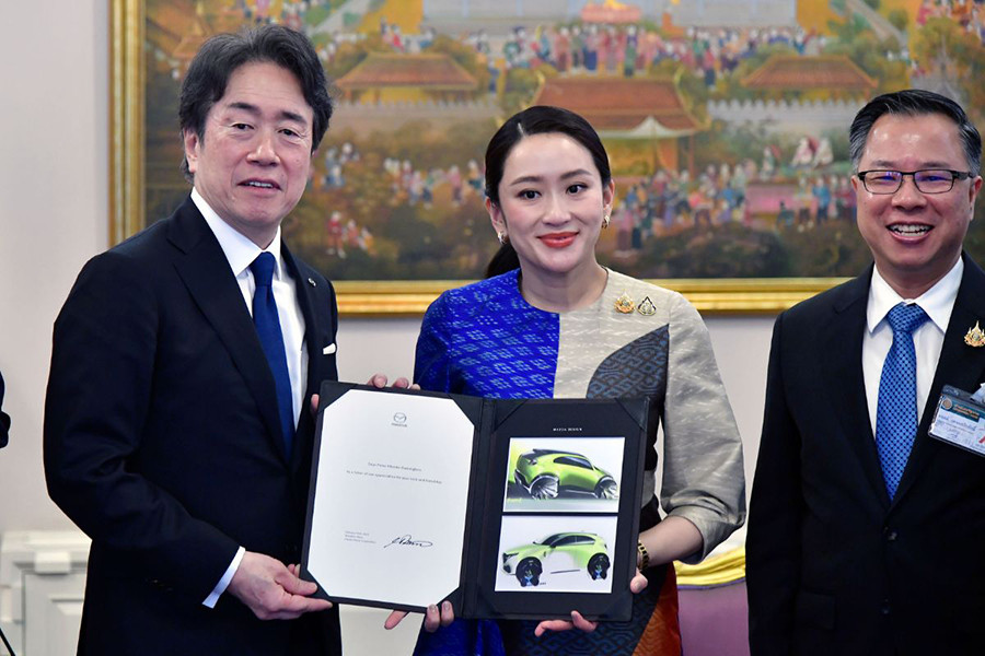 Bản phác thảo mẫu SUV cỡ nhỏ mới của Mazda xuất hiện tại Thái Lan hồi giữa tháng 2. Ảnh: Headlightmag