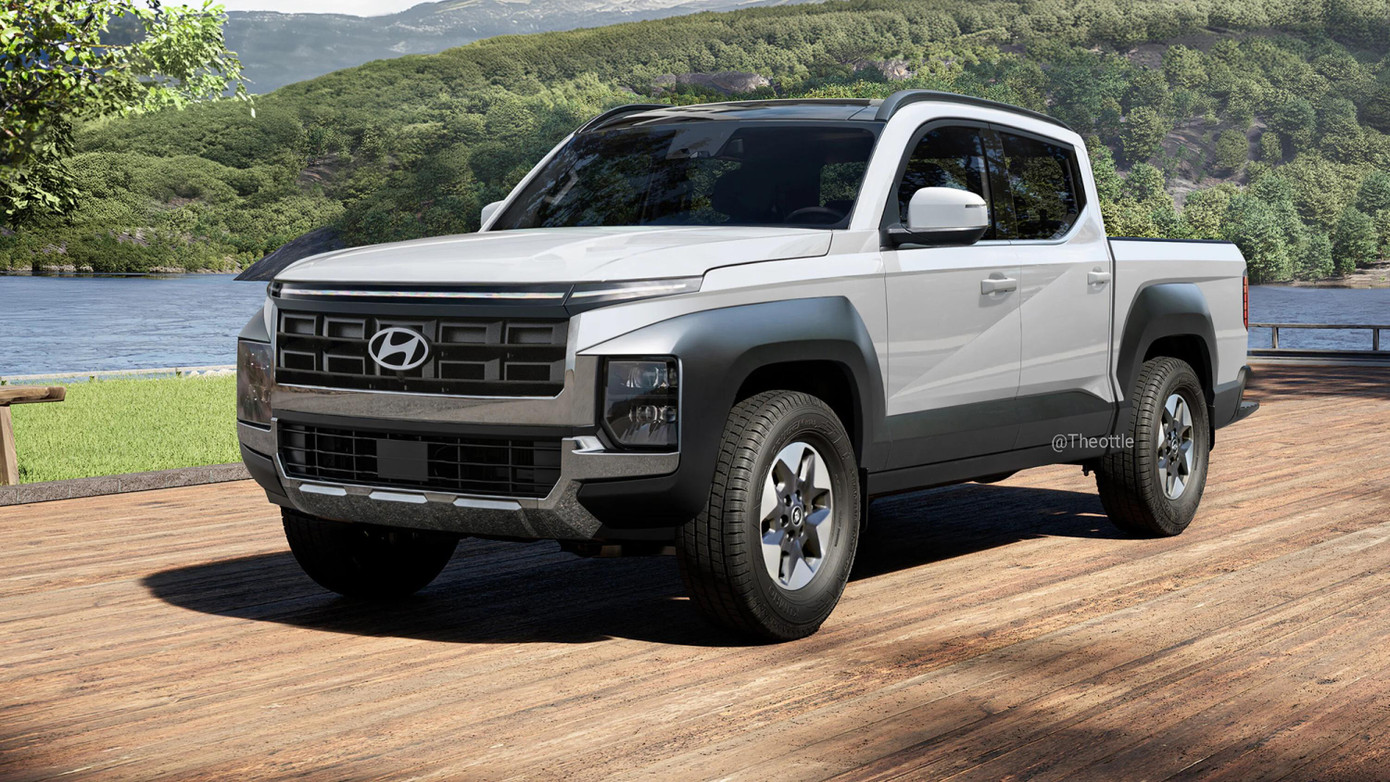 Một bản phác thảo thiết kế bán tải cỡ trung thương hiệu Hyundai. Một bản phác thảo thiết kế bán tải cỡ trung thương hiệu Hyundai.