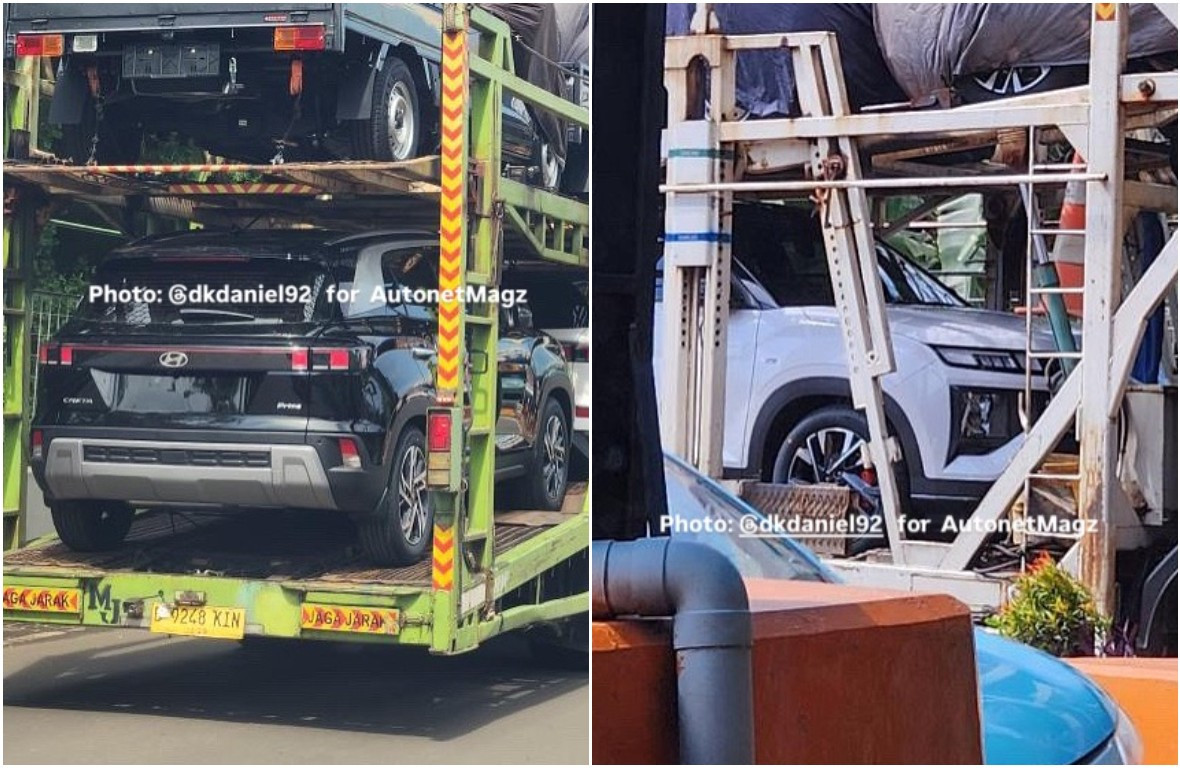 Hình ảnh Hyundai Creta 2025 lộ diện trên đường phố được lan truyền trên các mạng xã hội tại Indonesia. Ảnh: AutonetMagz.