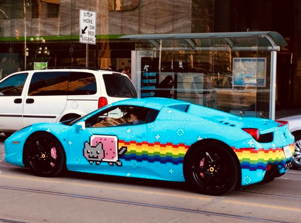 Chiếc Purrari của Deadmau5 từng khiến Ferrari cảm thấy 'nóng mắt'. Ảnh: Reddit. Chiếc Purrari của Deadmau5 từng khiến Ferrari cảm thấy 'nóng mắt'. Ảnh: Reddit.