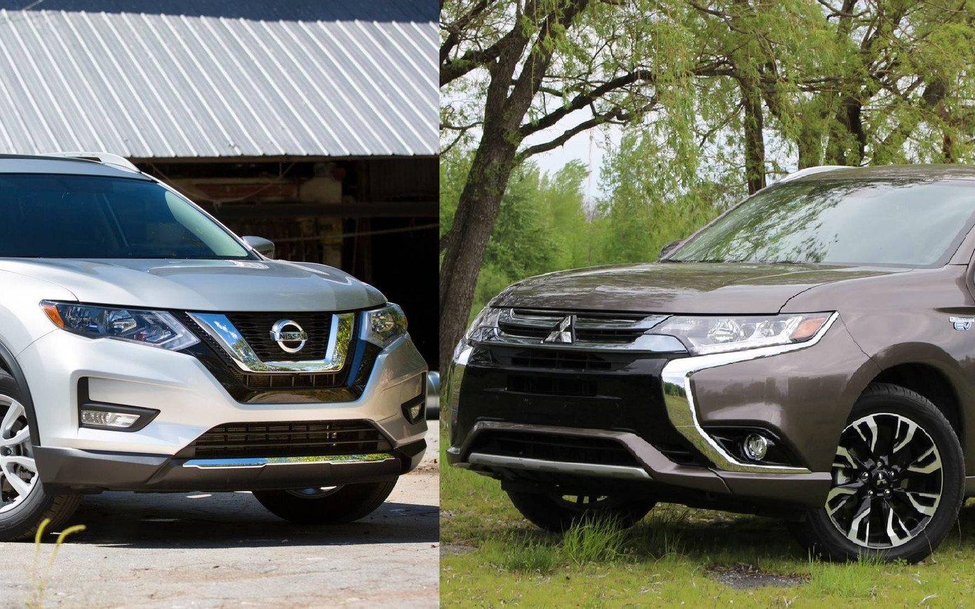 Nissan Rogue và Mitsubishi Outlander được coi là hai mẫu xe anh em. Nissan Rogue và Mitsubishi Outlander được coi là hai mẫu xe anh em.