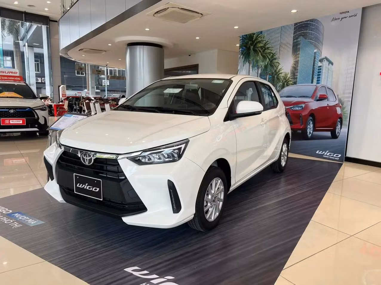 Mẫu hatchback Wigo là sản phẩm có kích thước nhỏ nhất của Toyota tại Việt Nam.