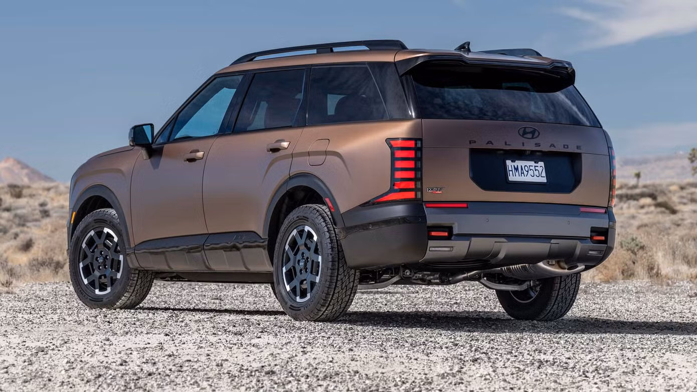 Thiết kế ngoại thất của Hyundai Palisade khá hầm hố.