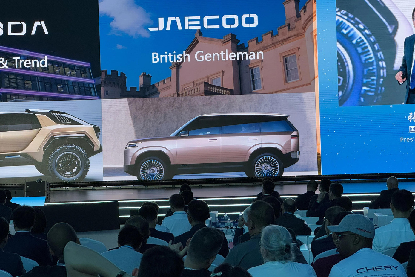Hình ảnh được cho là Jaecoo J7thế hệ tiếp theo xuất hiện tại sự kiện của Chery. Ảnh: Paultan