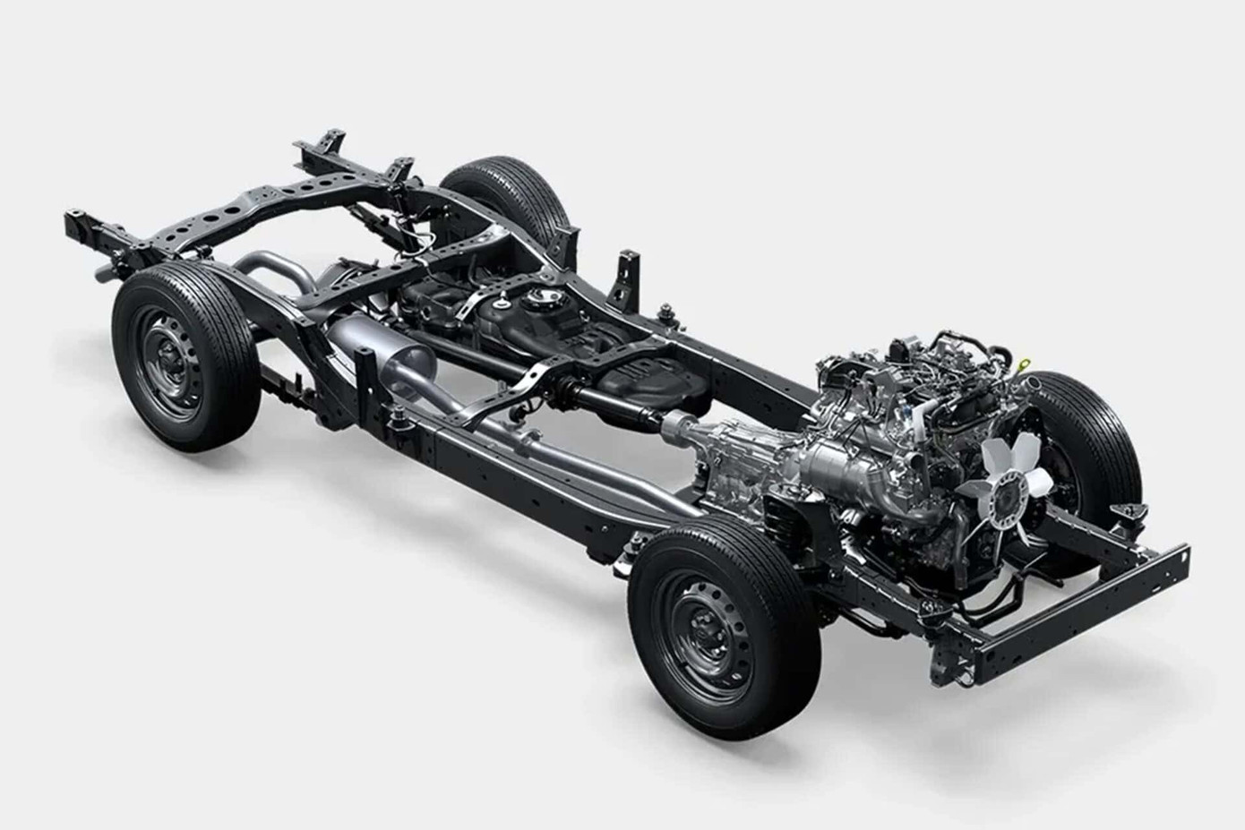 Toyota Land Cruiser FJ sử dụng khung gầm rời giống với bán tải Hilux Champ.